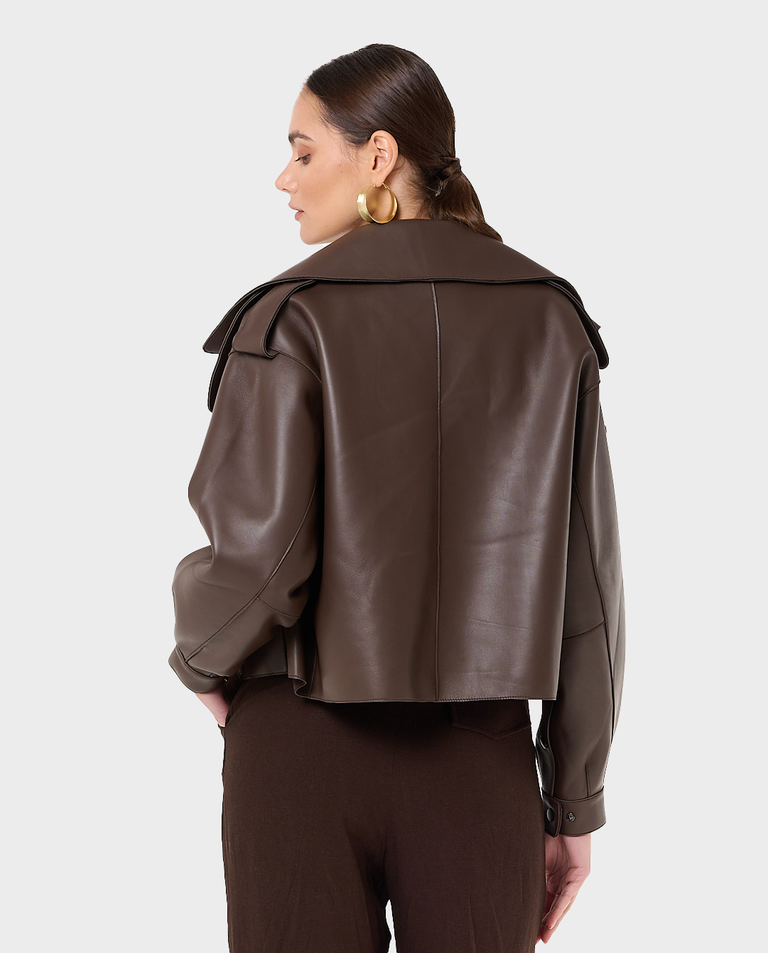 Czekoladowa ramoneska oversize Josepha - Image #2