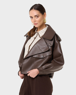 Czekoladowa ramoneska oversize Josepha - Image #4
