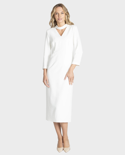 Elegancka sukienka w kolorze ecru - Image #0