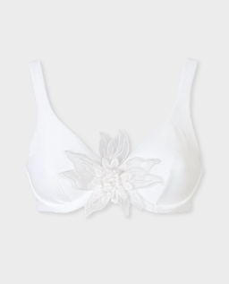 Usztywniana góra od bikini z kwiatową aplikacją - Image #1