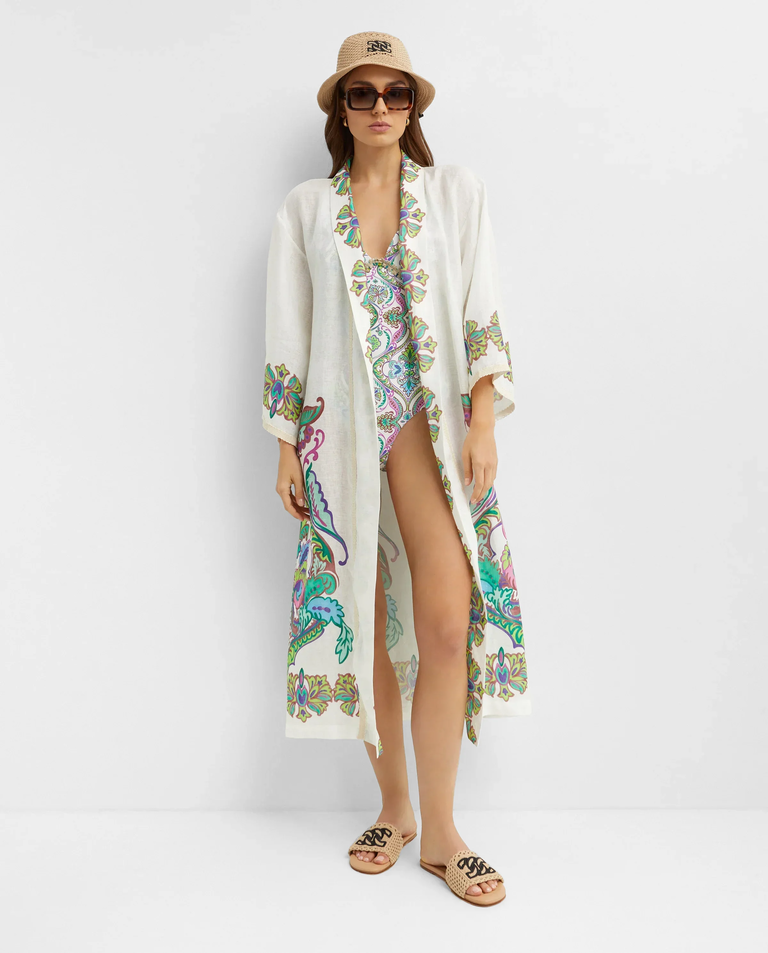Lniane kimono z printem - Image #2