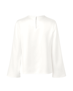 Jedwabny longsleeve Simple Ecru - Image #2