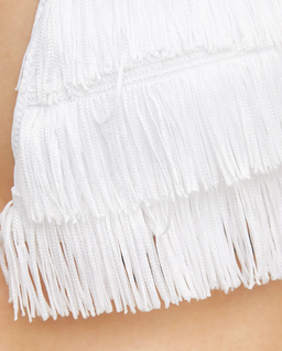 Biały komplet bikini z frędzlami - Image #6