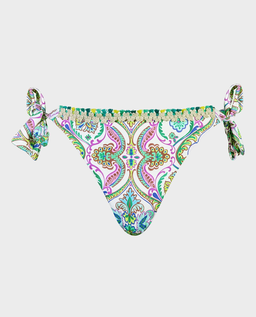 Wiązany dół od bikini z kolorowym printem - Image #1