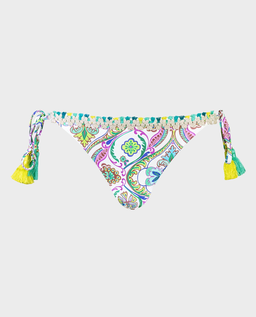 Dół od bikini z printem i ozdobnymi troczkami - Image #1