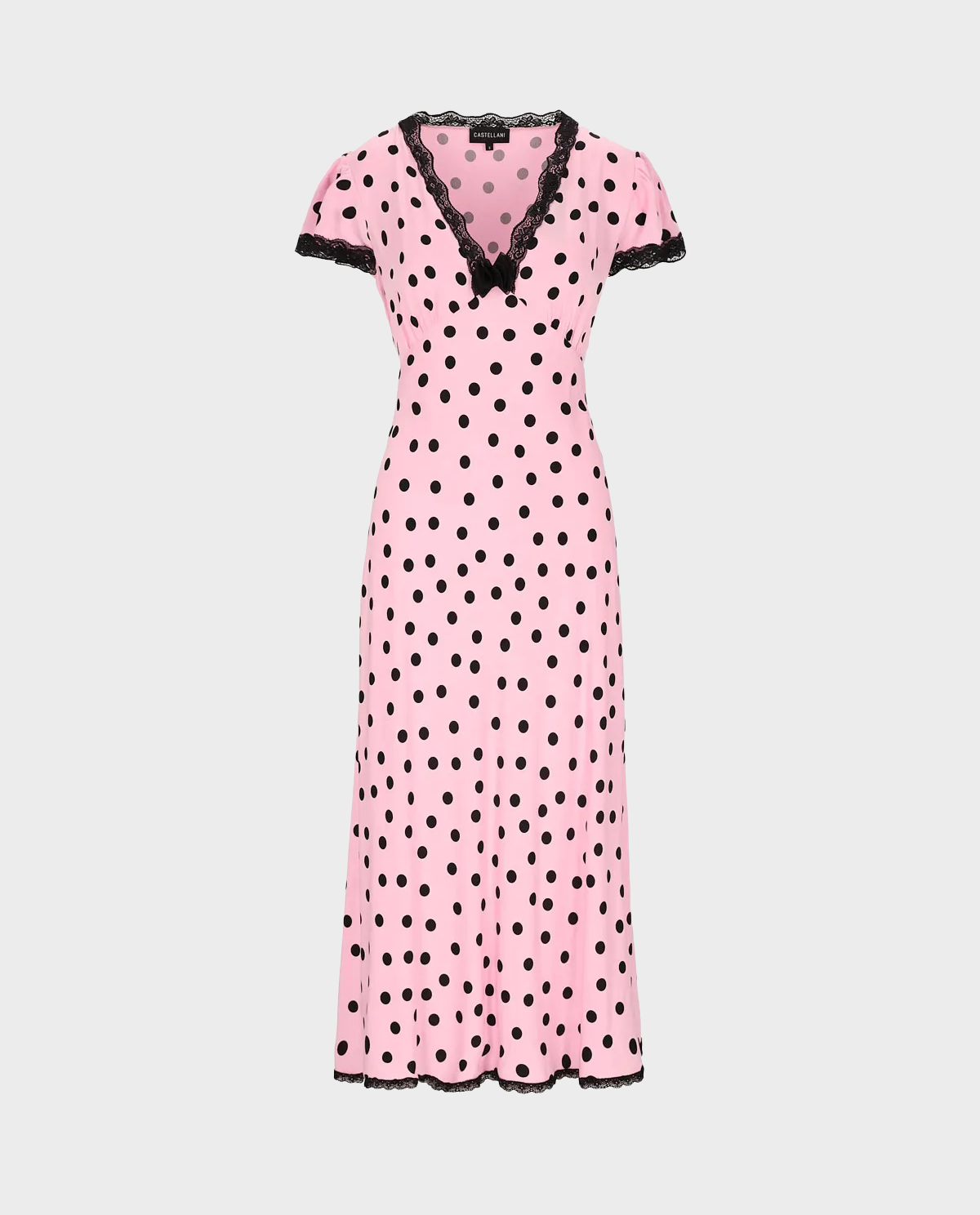 Różowa sukienka w groszki Polka - Image #1