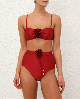 Ciemnoczerwony top od bikini Cascadian - Image #0