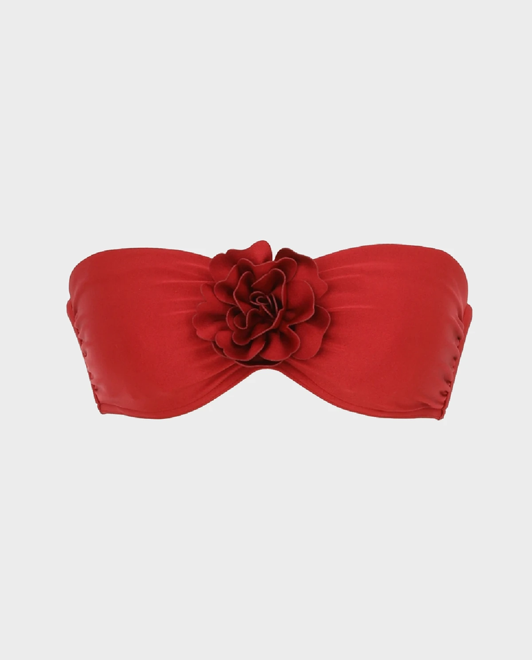 Ciemnoczerwony top od bikini Cascadian - Image #1