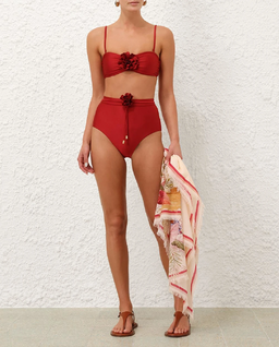 Ciemnoczerwony top od bikini Cascadian - Image #2