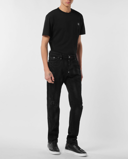 Czarne jeansy Straight Supreme Hexagon - Image #2