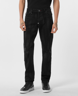 Czarne jeansy Straight Supreme Hexagon - Image #0
