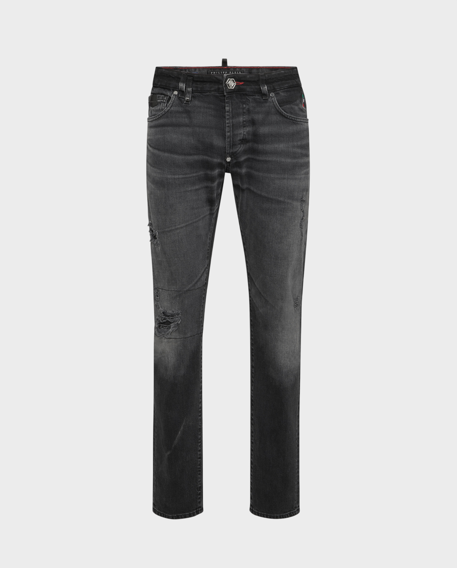 Ciemnoszare jeansy Straight Supreme Hexagon - Image #0