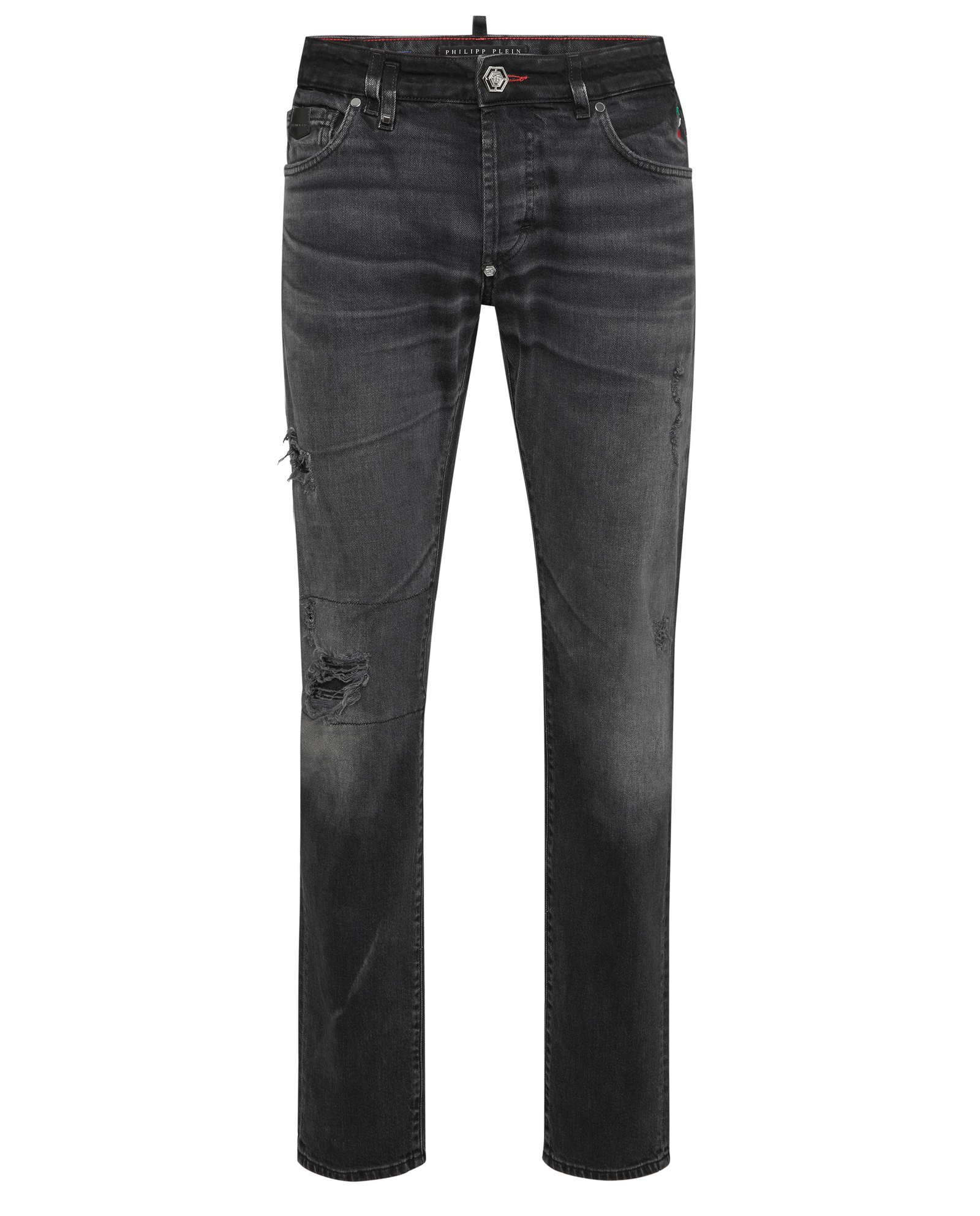 Ciemnoszare jeansy Straight Supreme Hexagon - Image #4