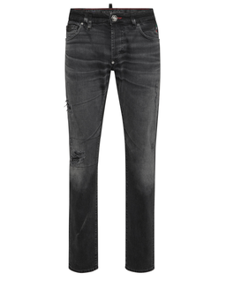 Ciemnoszare jeansy Straight Supreme Hexagon - Image #4