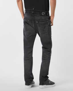 Ciemnoszare jeansy Straight Supreme Hexagon - Image #1