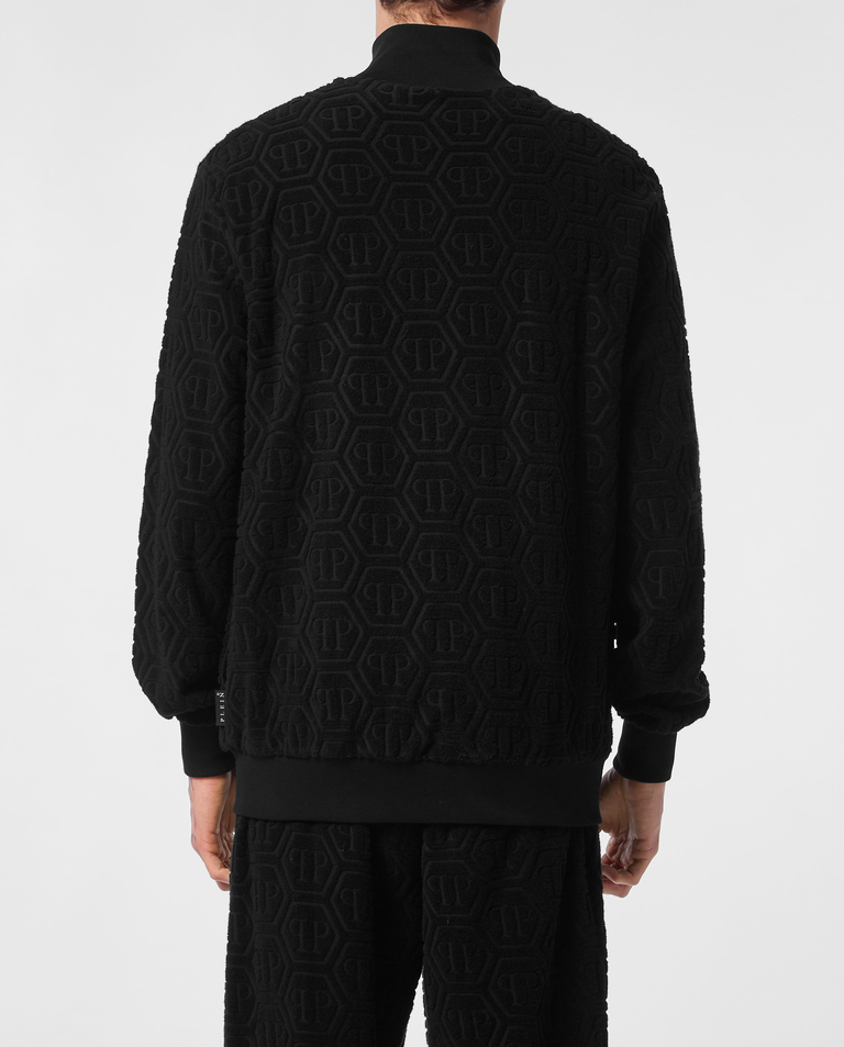Czarna bluza dresowa z monogramem - Image #1