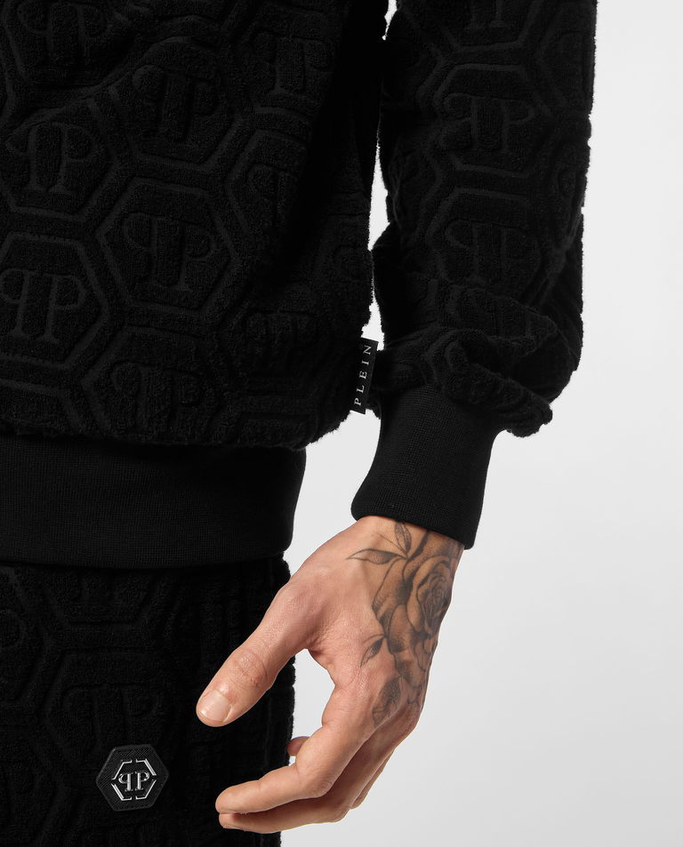 Czarna bluza dresowa z monogramem - Image #4