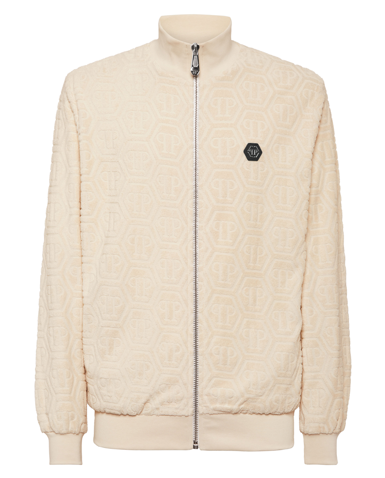 Kremowa bluza dresowa z monogramem - Image #5