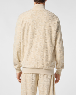 Kremowa bluza dresowa z monogramem - Image #1