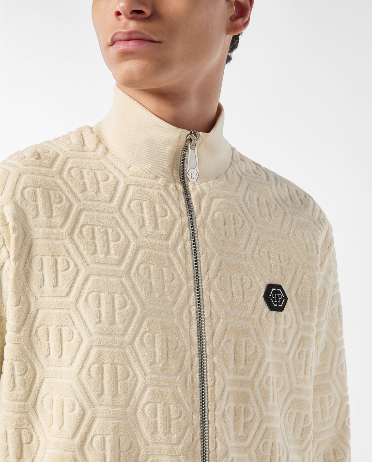Kremowa bluza dresowa z monogramem - Image #3