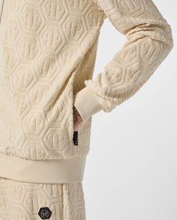 Kremowa bluza dresowa z monogramem - Image #4