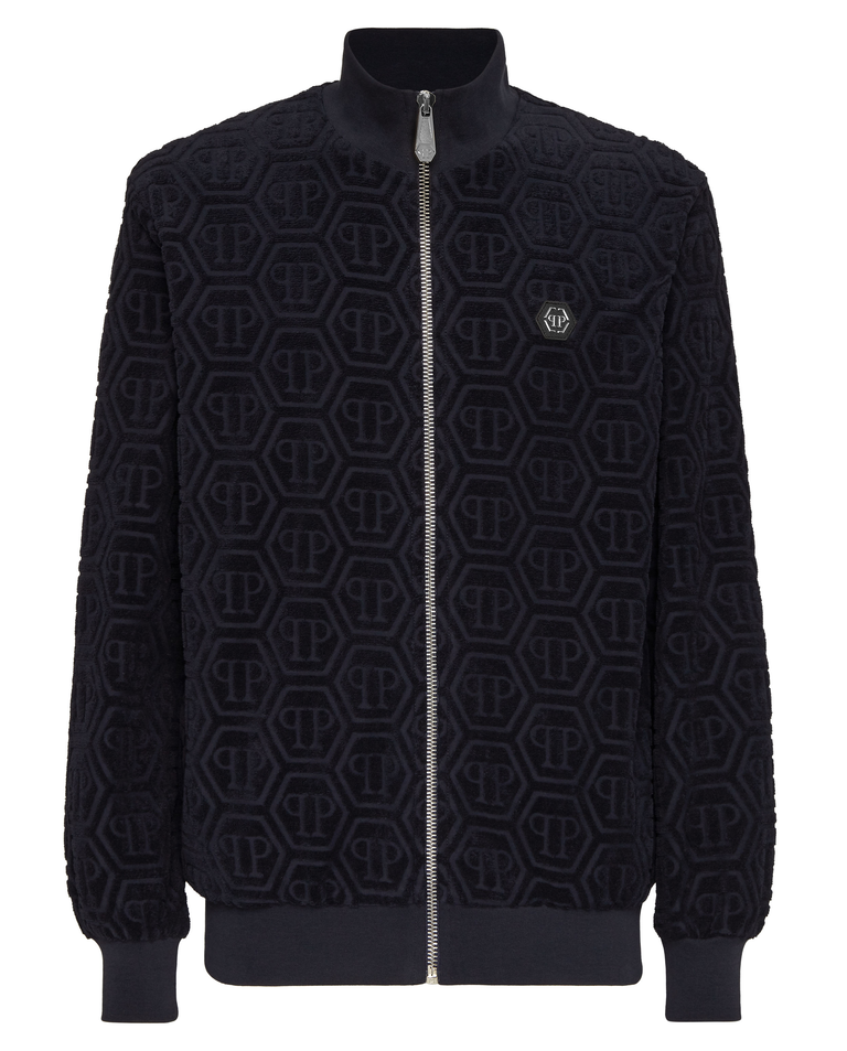 Granatowa bluza dresowa z monogramem - Image #5