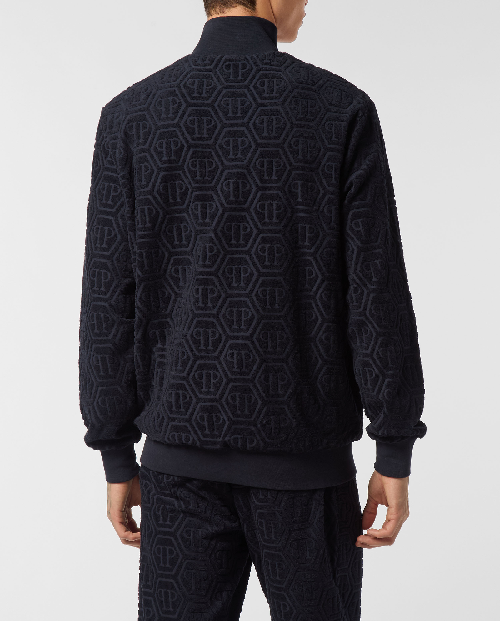 Granatowa bluza dresowa z monogramem - Image #1
