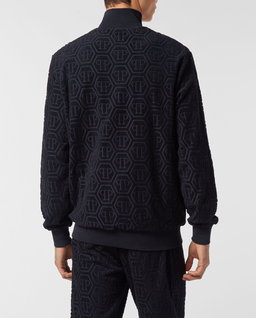 Granatowa bluza dresowa z monogramem - Image #1