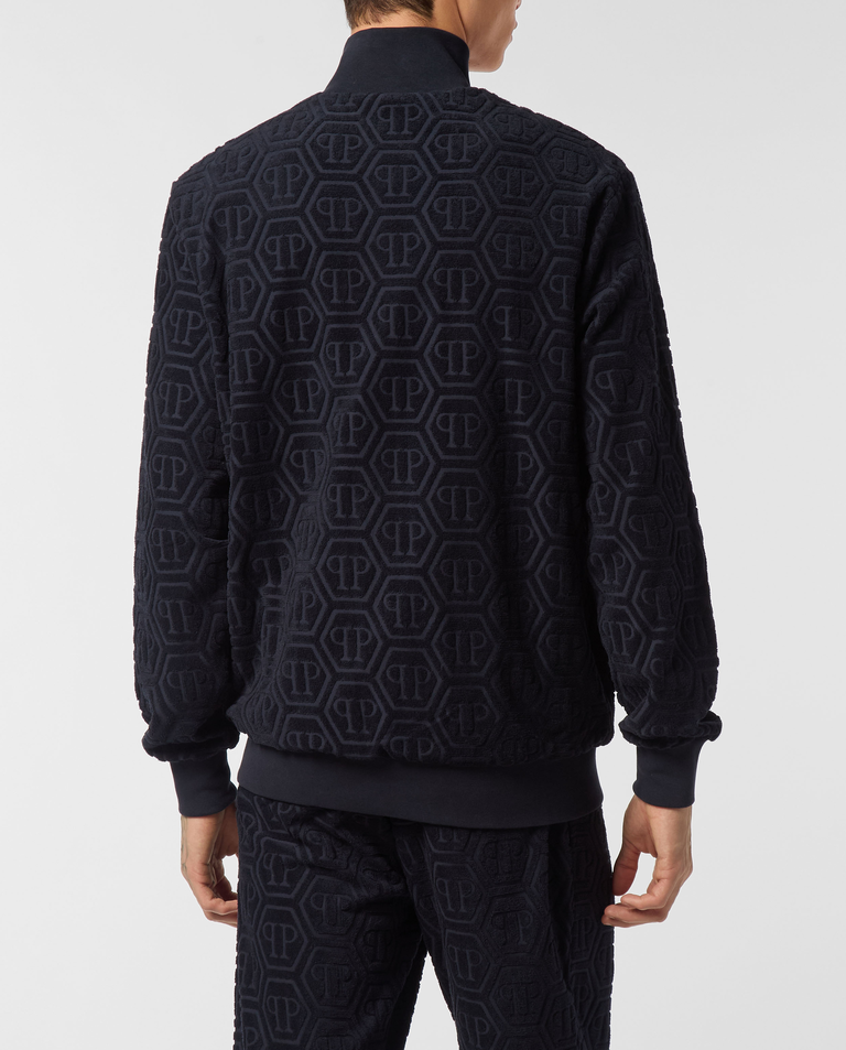 Granatowa bluza dresowa z monogramem - Image #1