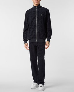 Granatowa bluza dresowa z monogramem - Image #2