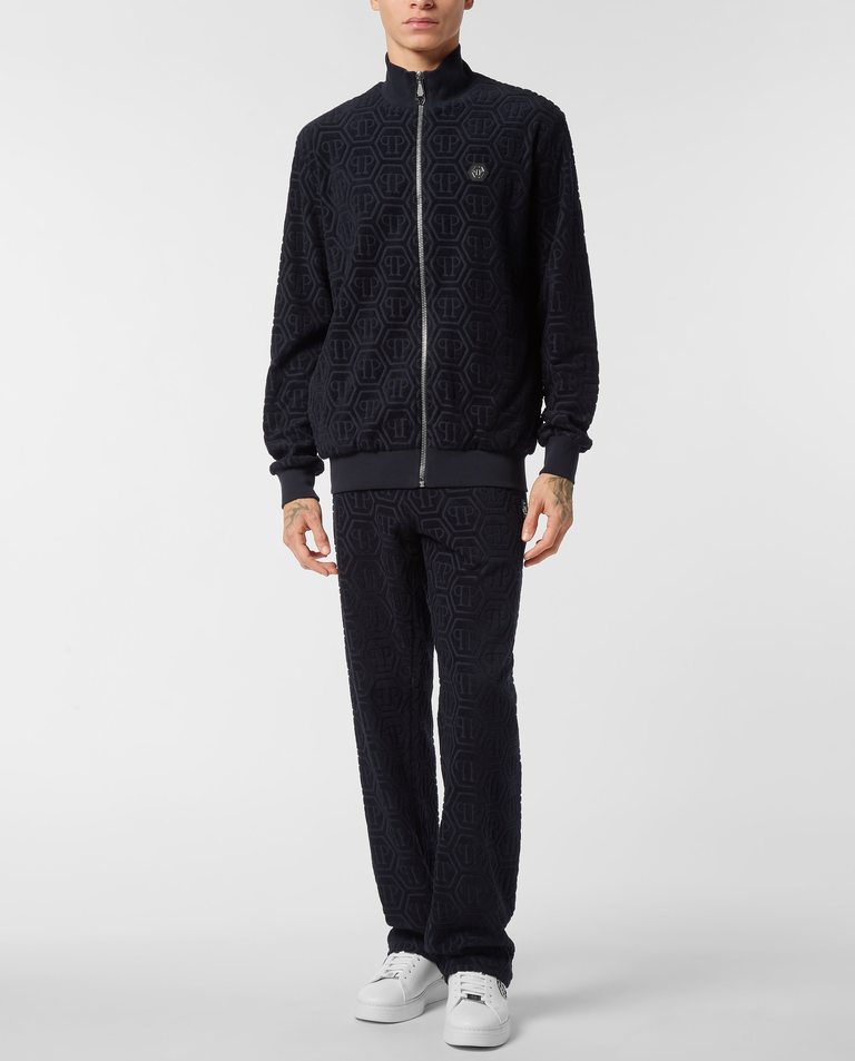 Granatowa bluza dresowa z monogramem - Image #2