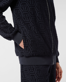Granatowa bluza dresowa z monogramem - Image #3