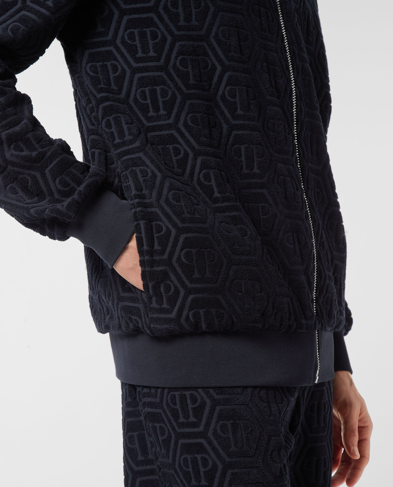 Granatowa bluza dresowa z monogramem - Image #3