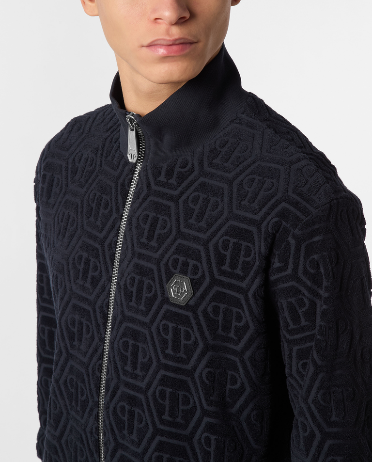 Granatowa bluza dresowa z monogramem - Image #4