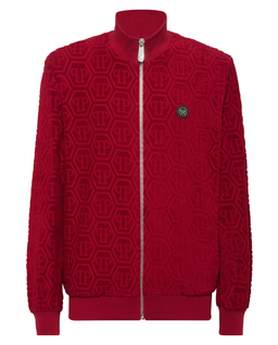 Bordowa bluza dresowa z monogramem - Image #5