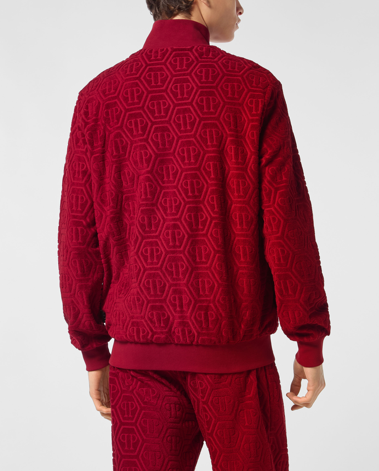 Bordowa bluza dresowa z monogramem - Image #1