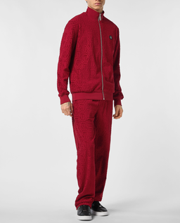 Bordowa bluza dresowa z monogramem - Image #2