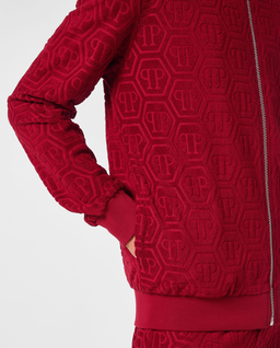 Bordowa bluza dresowa z monogramem - Image #4