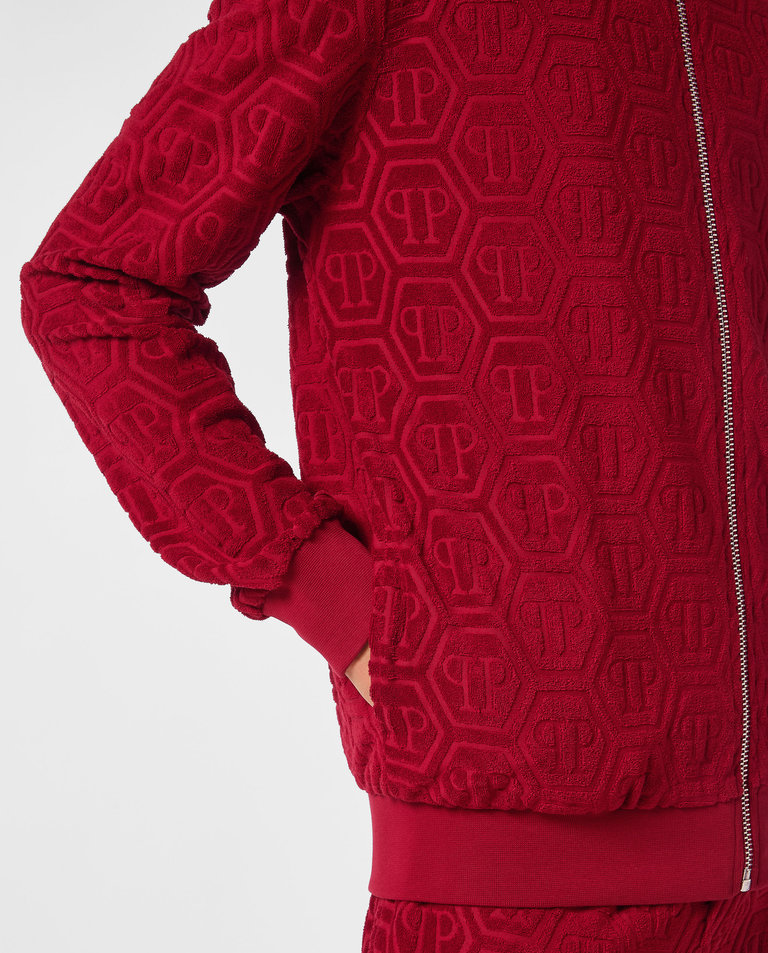 Bordowa bluza dresowa z monogramem - Image #4
