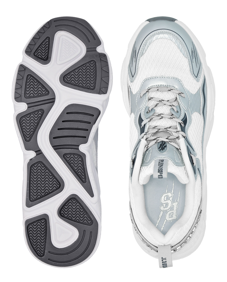 Biało-szare sneakersy Track-King - Image #3
