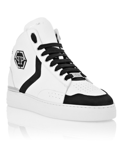 Białe sneakersy Mid Top - Image #1