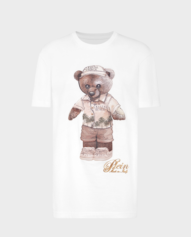 Biały t-shirt Teddy Beach