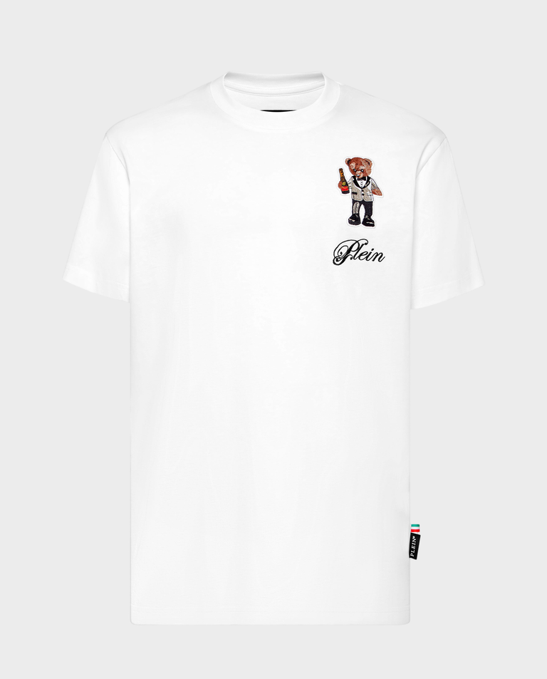 Bawełniany t-shirt z naszywką