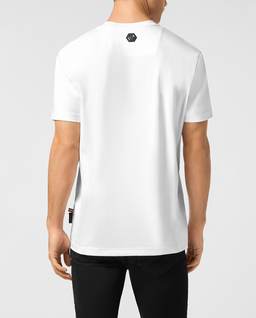 Bawełniany t-shirt z naszywką - Image #1