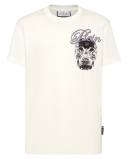 Bawełniany t-shirt z naszywką - Image #4