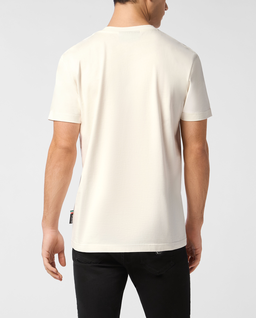 Bawełniany t-shirt z naszywką - Image #1