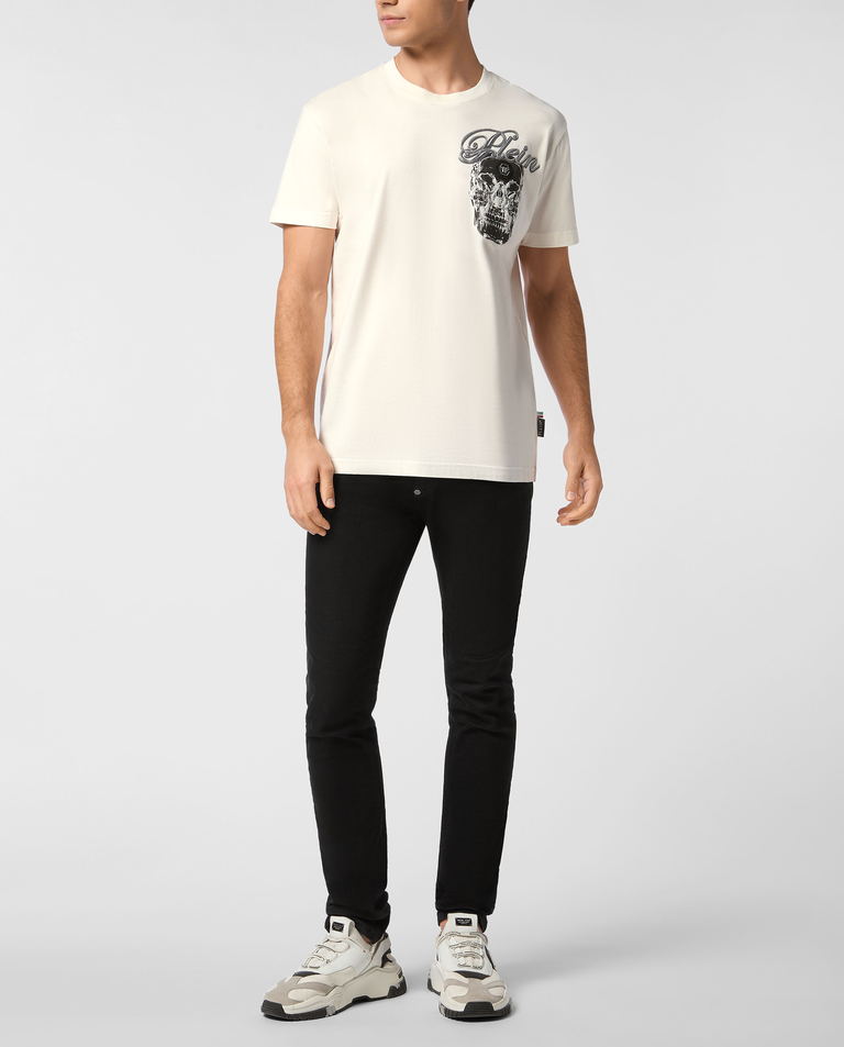 Bawełniany t-shirt z naszywką - Image #2