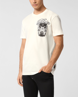 Bawełniany t-shirt z naszywką - Image #0