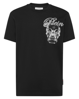 Czarny t-shirt z naszywką - Image #4