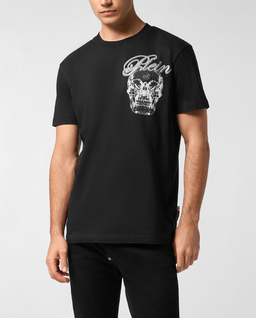 Czarny t-shirt z naszywką - Image #0